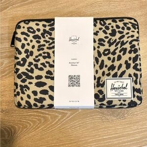 Herschel Supply Company 14" Leopard Print Laptop Sleeve - Beige & Black
